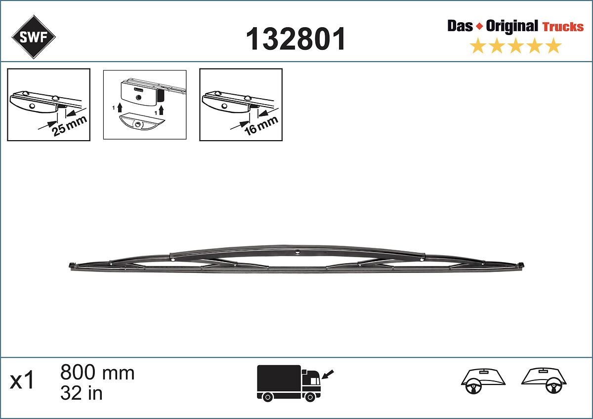 SWF TRUCK Ablaktörlő lapát 132801_SWF